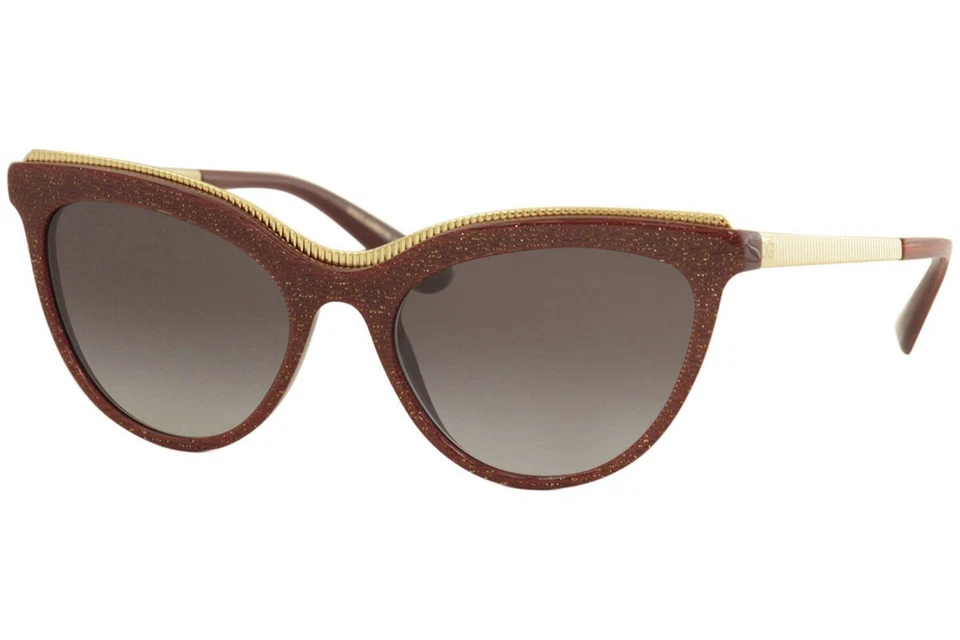 Gafas de sol Dolce & Gabbana para mujer ojos de gato rojas 0DG4335 32198G-lentes grises 54-18-140 Foto 3 de 4