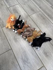 Vintage Beanie Baby Cat Lot of 6 with Tags