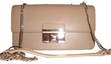 FURLA Deserto Beige Leather Purse Crossbody NWT