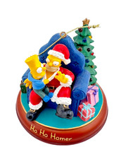 SIMPSONS Bradford Christmas Tree Ornament Illuminated  Ho Ho Homer  Santa Bart