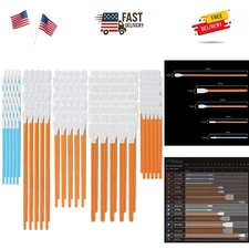 Cleaning Swab Kit - Microfiber Knitted Polyester Sticks 5 Type Lint Free for ...