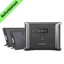 Dabbsson Portable Power Station 1330Wh Solar Generator Backup+2X120W Solar Panel