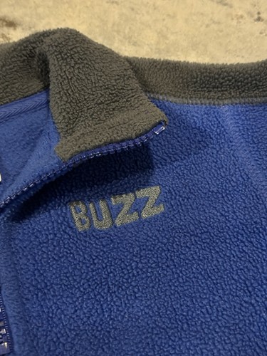 Vintage Disney Store Toy Story Buzz Lightyear Blue Fleece Sweater Size Kids 4T - Picture 4 of 6