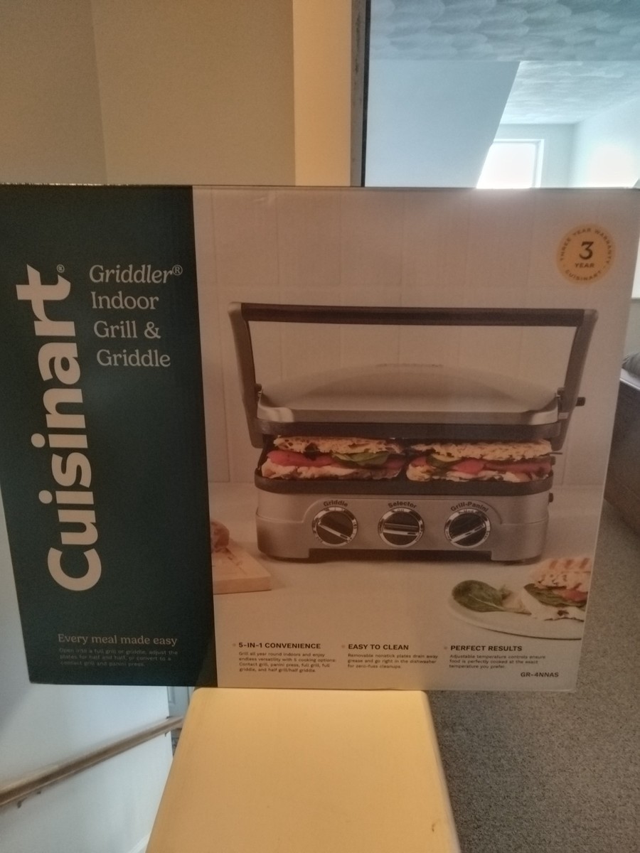 Cuisinart GR-4N 5-in-1 Grill Griddler Panini Maker Set for sale