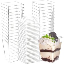 Dessertgläser Plastik 160ml 30 Stück wiederverwendbar Dessertbecher becher