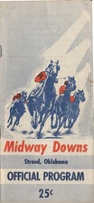 Rare 1963 Horse Racing Program Midway Downs Stroud Oklahoma Quarter Horses Close