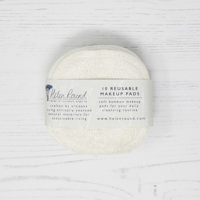 Helen Runde Bambus Gesichtsrunden - Creme - 10er Pack