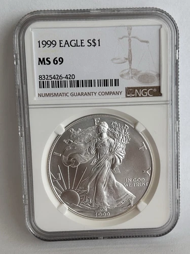 1999 American Eagle 1 oz Silver Dollar NGC MS69
