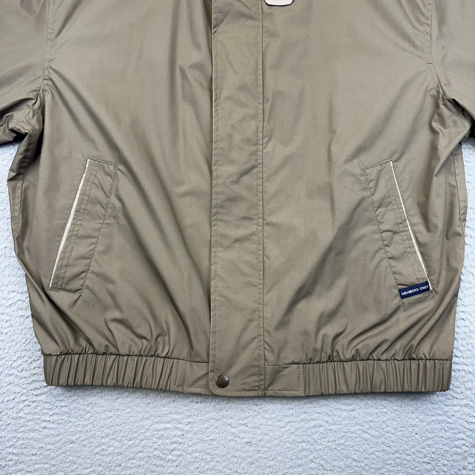 Members Only Mariner Jacket Mens Large Tan Beige Bomber Classic Coat Lightweight - Image 4 of 4