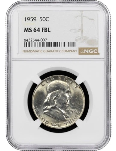 [Lot of 9] Franklin Half Dollars 7 Graded, 1 Proof, 1 Circulated - 90% Silver