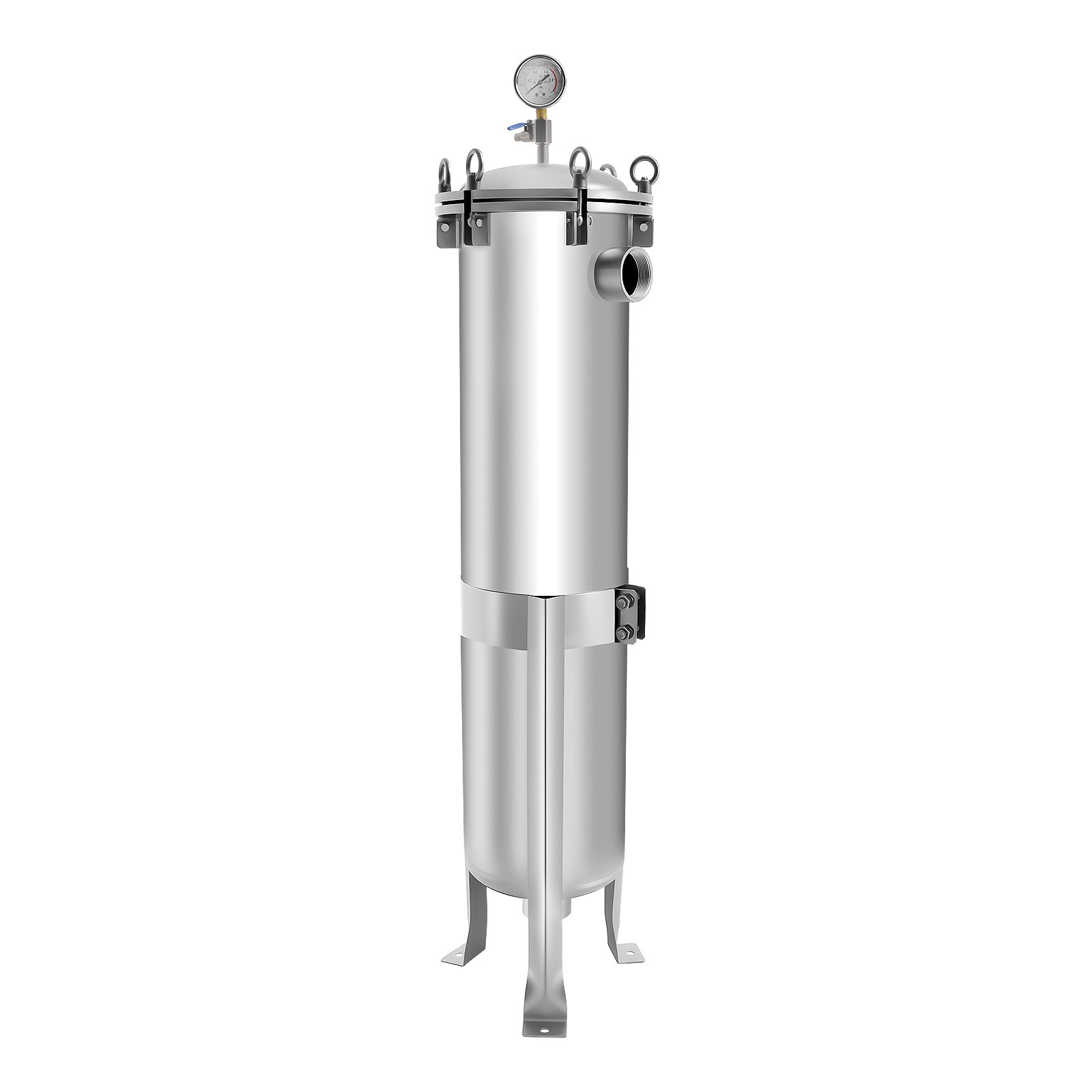 2" NPT Bag Filter Housing 304 Stainless Steel 150 Psi In/Out #2 Bag with Mesh