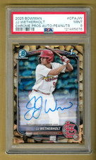 JJ WETHERHOLT 2025 BOWMAN CHROME 1ST PEANUTS SP AUTOGRAPH AUTO CARD #'D /5! MLB
