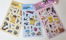 Daiso Korea Pokemon Sticker 3-Pack Set Epoxy  Embo Captain Pikachu Rayquaza
