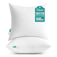 18 x 18 Throw Pillow Inserts - Soft, Plush  18x18 Inch Pack of 2 2