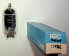 Mullard 42KN6 Vintage NOS Electron Tube Black Glass Audio Amplifier