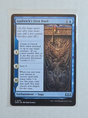 Gadwick's First Duel - Wilds Of Eldraine - LP - Uncommon - Saga