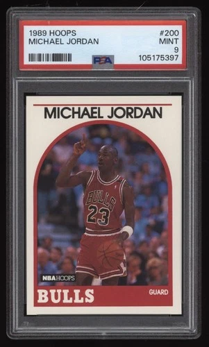 1989 Michael Jordan  Hoops  PSA 9 Card# 200 Bulls