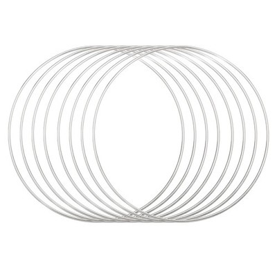 8 Dream Catcher Rings, Metal Wheels for DIY 7.5\''Silver 7.3\''