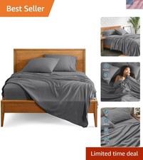 OEKO-TEX Certified 4-Piece Queen Sheet Set - All-Season Microfiber Comfort