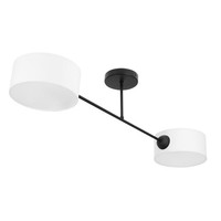 Deckenlampe Esszimmer Stoff Schwarz Weiß E27 Blendarm L:80 Cm Deckenleuchte Flur