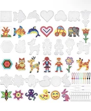 20 Pieces 5mm Fuse Beads Pegboards Clear Animal Shape Plastic Pegboards Craft