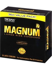 Trojan Magnum Large Lubricated Latex Condoms - 36 Pack Exp: 12/2029