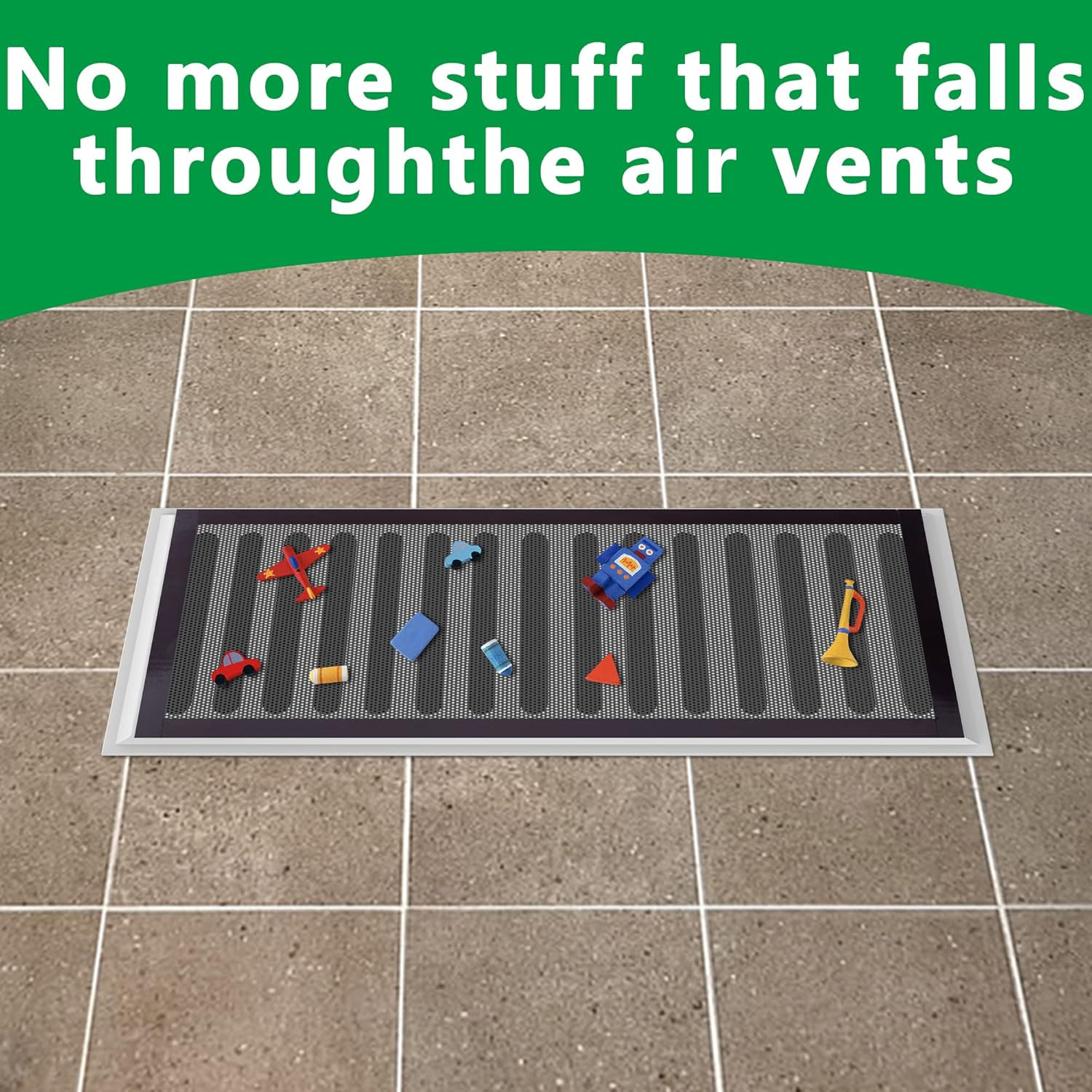 как выглядит 8Pcs Floor Vent Mesh Covers, 4x12" Magnetic Air Vent Screen Register Trap фото