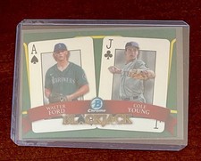 2022 Bowman Draft #BJ-7 Cole Young / Walter Ford Blackjack Seattle Mariners