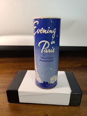 Vintage Evening In Paris By Bourjois Talcum Powder 1960's Made In Paris 3.25 Oz