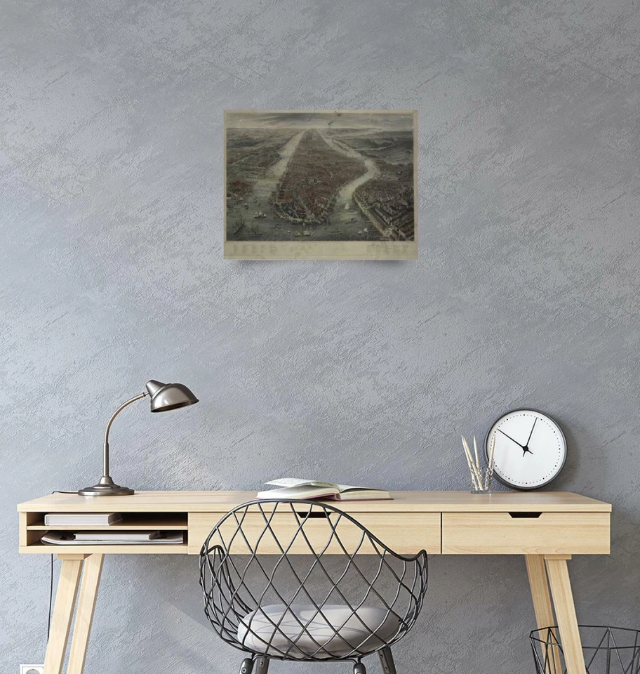 Poster - New York City Vintage Pictorial Map (1867) - Image 3 of 4