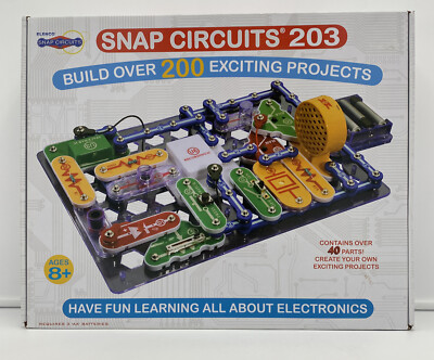 Elenco Snap Circuits 203 - Build  200 Exciting Projects, Complete & Great Cond..