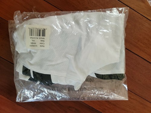 Under Armour Youth XL Cooker Lacrosse Shorts White/Black Stripe - Picture 5 of 5