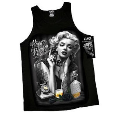 AUTHENTIC DAVID GONZALES DGA HEARTBREAKER MARILYN MONROE MENS TANK TOP M-3XL