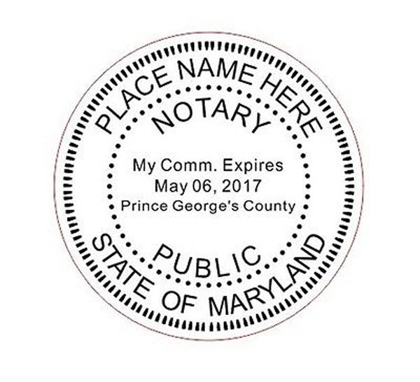 State of Maryland Custom Round SelfInkin Notary Public Stamp Ideal