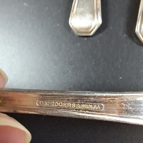 Tenedores de ensalada 3 Wm Rogers & Son AA 6" patrón Mayfair placa plateada pat. Mar 13 1923 - Imagen 8 de 8