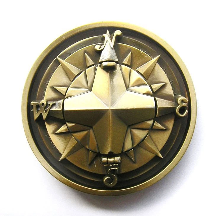 Compass 3D Star Bronze Plated Belt Buckle - Image 2 of 3