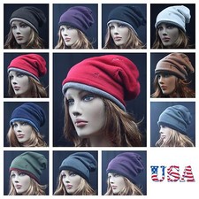 Knit Baggy Beanie Caps Oversize Winter Hat Ski Hunting Hiking Slouch Men Women