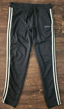 Women  s Small adidas Originals 3-Stripes Pants Joggers DS8732 Black / White