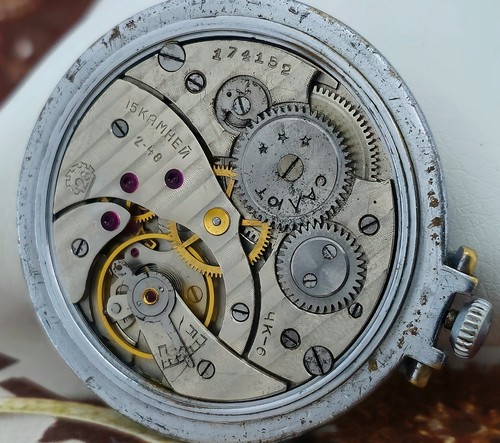 Vintage Pocket Watch USSR SALUTE 1948 year RARE SOVIET Watch MOLNIJA 3601 - Picture 22 of 22