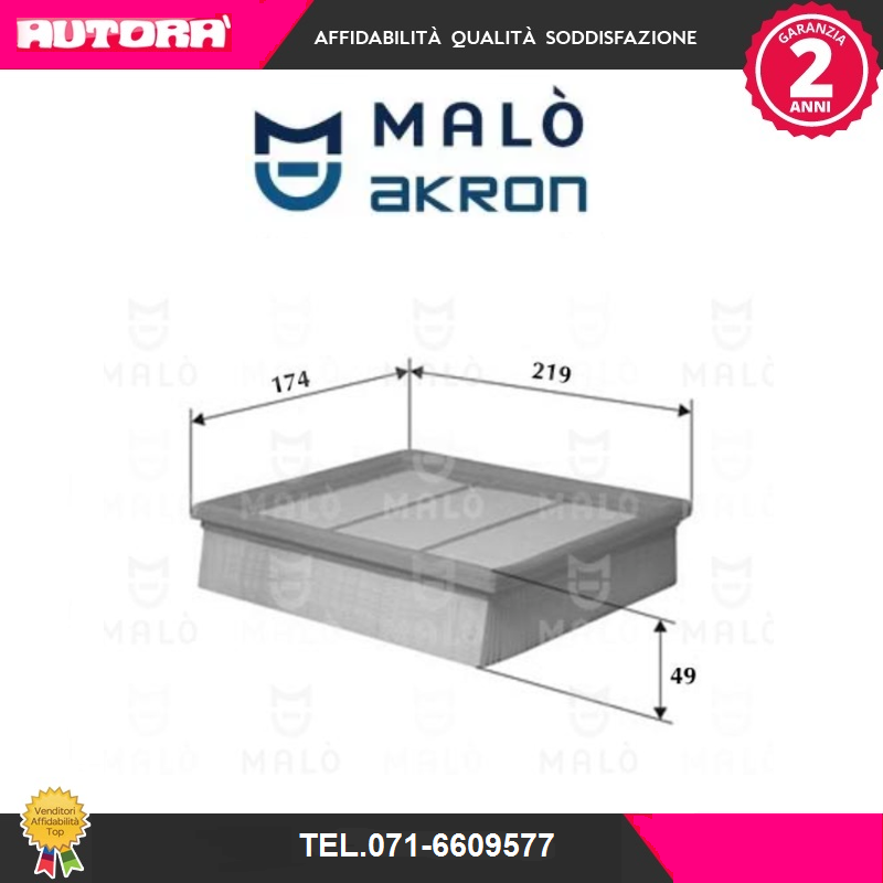 1500466 Filtro aria adatto a Mercedes-Benz (MARCA MALO').