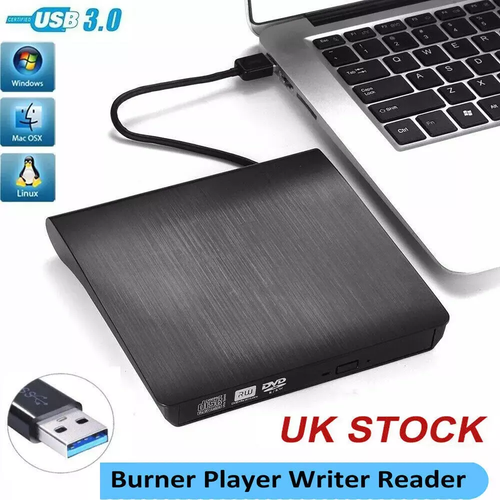 USB 3.0 External DVD CD Writer Burner Reader Player Optical Drives For