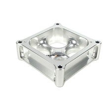 2 Aluminum Carburetor Spacer Square Bore 4 Port For Holley 4500 Type Silver