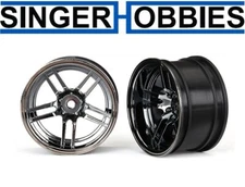 Traxxas 8372 Wheels, 1.9" Split-Spoke (Black Chrome) (Wide, Rear) 4-TEC 2.0 TRA1