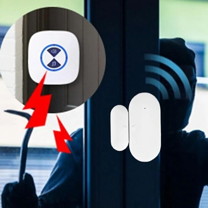 Sensor magnético campainha alarme segurança entrada 52 carrilhão abertura janela/porta sem fio - Imagem 4 de 4