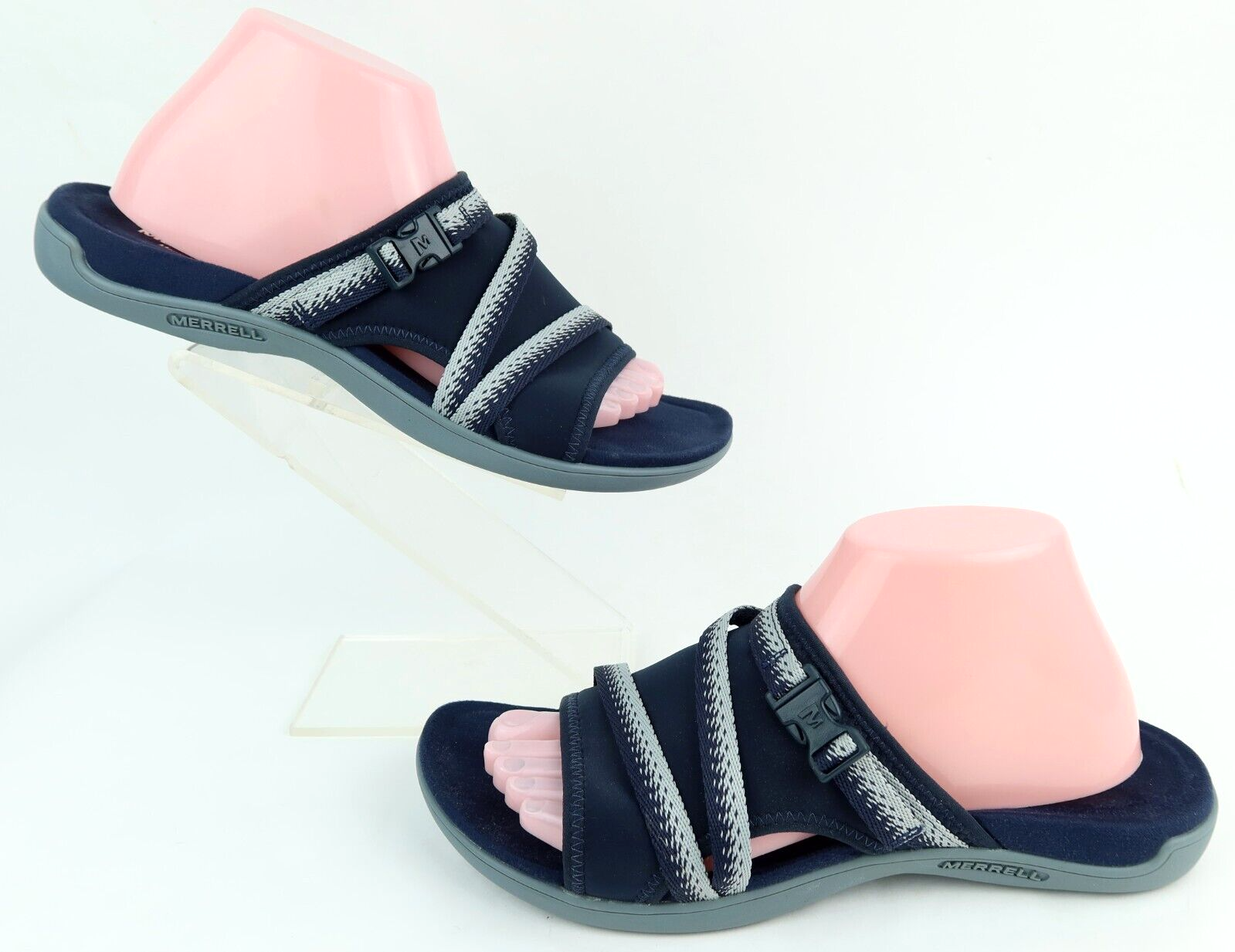 Merrell Sandalo Donna District Muri Slide Blu Navy Grigio Tg 10