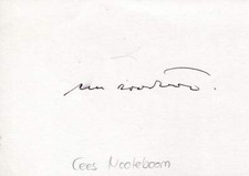 Cees Nooteboom NOVELIST autograph, signed card