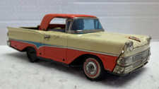 Vintage Tin Litho Friction 1958 Ford Skyliner Retractable Roof Missing a Tire