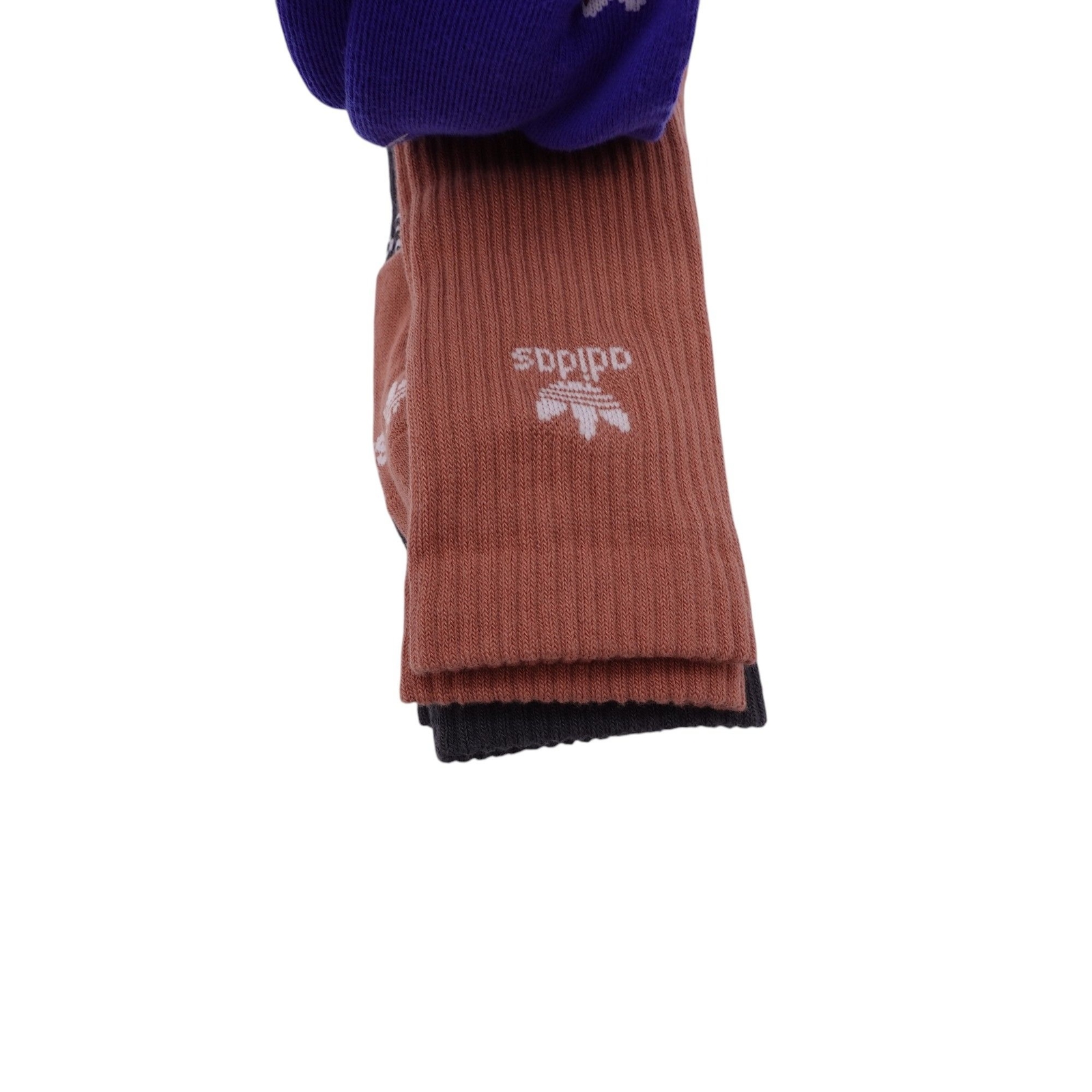 NWT Adidas Originals Color Wash Crew Socks Sz L Blue/Black/Brown 3-Pack Outdoor thumbnail 4