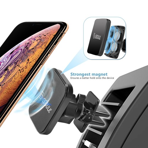 Car Mount Air Vent Magnetic Phone Holder 360 Rotation For iPhone Galaxy GPS - Picture 3 of 8
