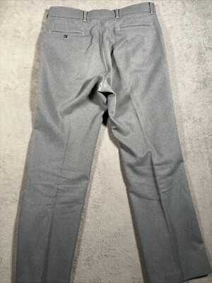 VINTAGE LEVIS Action Slacks Pants Mens 34x31 Gray Polyester